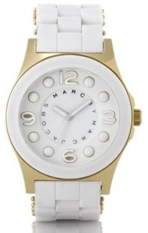 Buy Shop Marc Jacobs Dress White Dial White Silicone Strap Watch for Women - MBM2500 USA Online