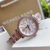 Buy Shop Michael Kors Sofie Chronograph White Dial Two Tone Steel Strap Watch For Women - MK4353 USA Online