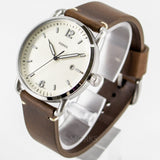 Buy Shop Fossil The Commuter White Dial Brown Leather Strap Watch for Men - FS5275 USA Online