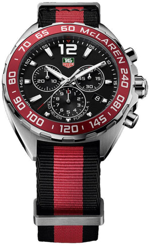 Buy Shop Tag Heuer Formula 1 McLaren Limited Edition Chronograph Black Dial Two Tone NATO Strap Watch for Men - CAZ1112.FC8188 USA Online