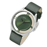 Buy Shop Marc Jacobs Tether Transparent Green Dial Green Leather Strap Watch for Women - MBM1378 USA Online