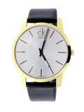 Buy Shop Calvin Klein City Silver Dial Black Leather Strap Watch For Men - K2G21520 USA Online