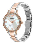 Buy Shop Emporio Armani Cleo Mother of Pearl Dial Two Tone Steel Strap Watch For Women - AR11499 USA Online