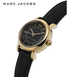 Buy Shop Marc Jacobs Roxy Black Dial Black Leather Strap Watch for Women - MJ1585 USA Online