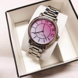 Buy Shop Marc Jacobs Roxy Pink Dial Silver Steel Strap Watch for Women - MJ3554 USA Online