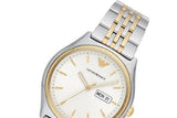 Buy Shop Emporio Armani Cream Dial Two Tone Steel Strap Watch For Men - AR11034 USA Online