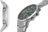 Buy Shop Emporio Armani Renato Chronograph Green Dial Silver Steel Strap Watch For Men - AR11507 USA Online