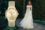 Buy Shop Michael Kors Pyper Quartz Gold Dial Gold Mesh Strap Watch For Women - MK4339 USA Online