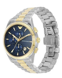 Emporio Armani Paolo Chronograph Blue Dial Two Tone Steel Strap Watch For Men - AR11579