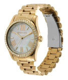 Buy Shop Michael Kors Lexington Mother of Pearl White Dial Gold Steel Strap Watch for Women - MK1079 USA Online