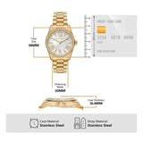 Buy Shop Michael Kors Lexington Mother of Pearl White Dial Gold Steel Strap Watch for Women - MK1079 USA Online