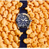 Buy Shop Emporio Armani Sportivo Chronograph Quartz Blue Dial Blue Rubber Strap Watch For Men - AR6045 USA Online