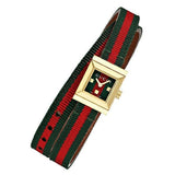 Buy Shop Gucci G-Frame Multicolored Dial Two Tone Nylon Strap Watch For Women - YA128527 USA Online