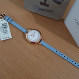 Buy Shop Fossil Classic White Dial Blue Leather Strap Watch for Women - BQ3327 USA Online