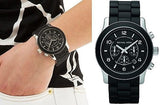 Buy Shop Michael Kors Runway Black Dial Black Rubber Strap Watch for Men - MK8107 USA Online