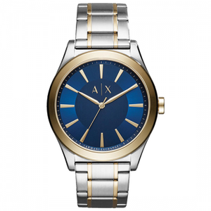 Buy Shop Armani Exchange Nico Quartz Blue Dial Two Tone Steel Strap Watch For Men - AX2332 USA Online
