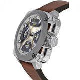 Buy Shop Diesel BAMF Chronograph Beige Dial Brown Leather Strap Watch For Men - DZ7343 USA Online