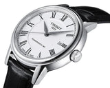 Buy Shop Tissot Carson Powermatic 80 White Dial Black Leather Strap Watch For Men - T085.407.16.013.00 USA Online