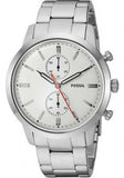 Buy Shop Fossil Townsman White Dial Silver Steel Strap Watch for Men - FS5346 USA Online