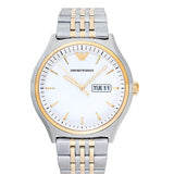 Buy Shop Emporio Armani Cream Dial Two Tone Steel Strap Watch For Men - AR11034 USA Online