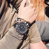 Buy Shop Guess Persuit Multifunction Black Dial Black Leather Strap Watch for Men - W0500G2 USA Online