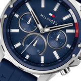 Buy Shop Tommy Hilfiger Mason Blue Dial Blue Rubber Strap Watch for Men - 1791791 USA Online