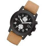 Buy Shop Marc Jacobs Larry Chronograph Black Dial Brown Leather Strap Watch for Men - MBM5053 USA Online