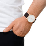 Buy Shop Calvin Klein City Silver Dial Brown Leather Strap Watch For Men - K2G21629 USA Online