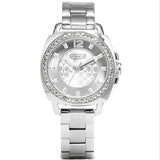 Buy Shop Coach Mini Boyfriend Diamonds Silver Dial Silver Steel Strap Watch for Women - 14501699 USA Online