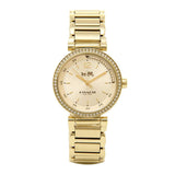 Coach Sport Diamonds Gold Dial Gold Steel Strap Watch for Women - 14502195