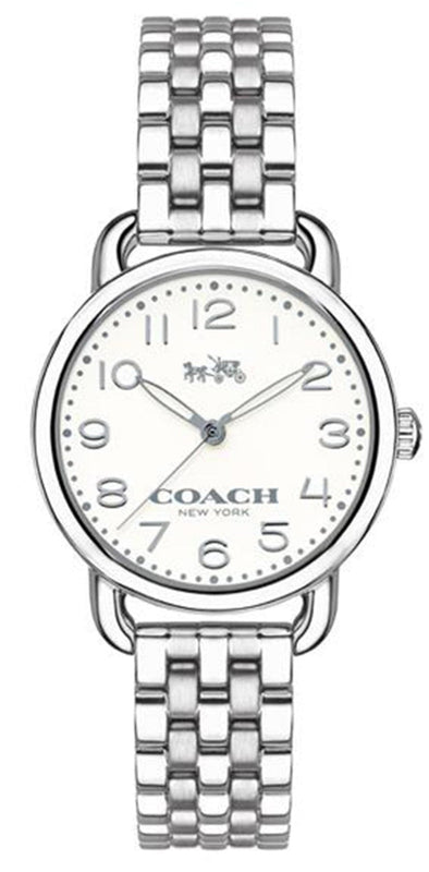 Buy Shop Coach Delancey White Dial Silver Steel Strap Watch for Women - 14502240 USA Online