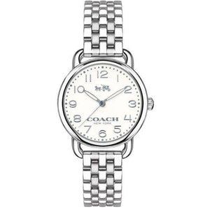 Buy Shop Coach Delancey White Dial Silver Steel Strap Watch for Women - 14502240 USA Online