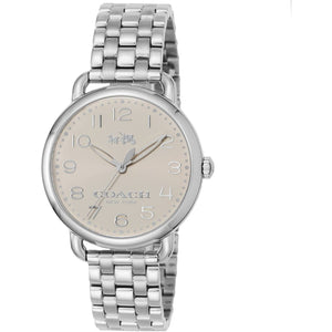 Buy Shop Coach Delancey Classic White Dial Silver Steel Strap Watch for Women - 14502260 USA Online
