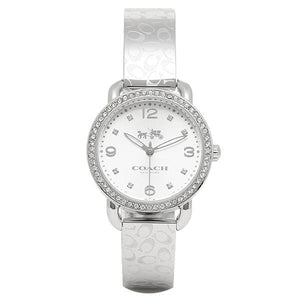 Buy Shop Coach Delancey White Dial Silver Steel Strap Watch for Women - 14502353 USA Online