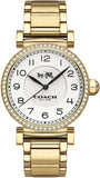 Coach Madison White Dial Gold Steel Strap Watch for Women - 14502397