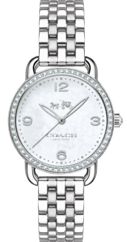 Buy Shop Coach Delancey Mother of Pearl Dial Silver Steel Strap Watch for Women - 14502477 USA Online