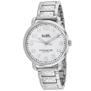 Buy Shop Coach Delancey White Dial Silver Steel Strap Watch for Women - 14502495 USA Online