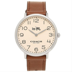 Buy Shop Coach Slim Easton White Dial Brown Leather Strap Watch for Women - 14502682 USA Online