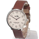 Coach Slim Easton White Dial Brown Leather Strap Watch for Women - 14502682