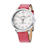 Buy Shop Coach Delancey White Dial Pink Leather Strap Watch for Women - 14502717 USA Online