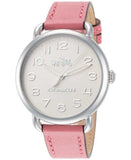 Buy Shop Coach Delancey White Dial Pink Leather Strap Watch for Women - 14502717 USA Online