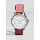 Buy Shop Coach Delancey White Dial Pink Leather Strap Watch for Women - 14502717 USA Online