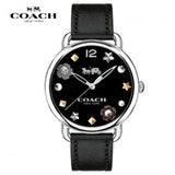 Buy Shop Coach Delancey Black Dial Black Leather Strap Watch for Women - 14502780 USA Online