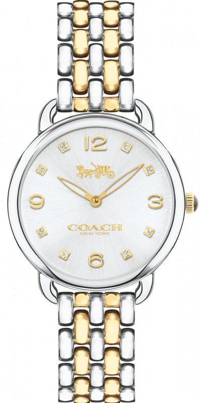 Buy Shop Coach Delancey Slim White Dial Two Tone Steel Strap Watch for Women - 14502784 USA Online