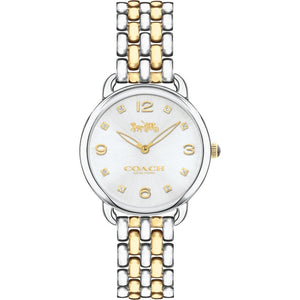 Buy Shop Coach Delancey Slim White Dial Two Tone Steel Strap Watch for Women - 14502784 USA Online