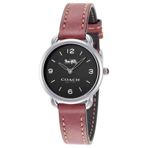 Buy Shop Coach Delancey Black Dial Brown Leather Strap Watch for Women - 14502792 USA Online