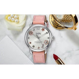 Coach Tatum White Dial Pink Leather Strap Watch For Women - 14502799