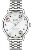 Coach Delancey White Dial Stainless Steel Watch For Women - 14502810