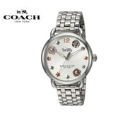 Coach Delancey White Dial Silver Steel Strap Watch for Women - 14502810