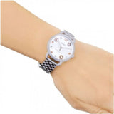 Coach Delancey White Dial Silver Steel Strap Watch for Women - 14502810